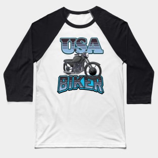 USA Biker Baseball T-Shirt